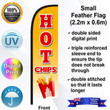 HOT CHIPS Feather Flag - Front