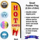 HOT CHIPS Feather Flag - Rear