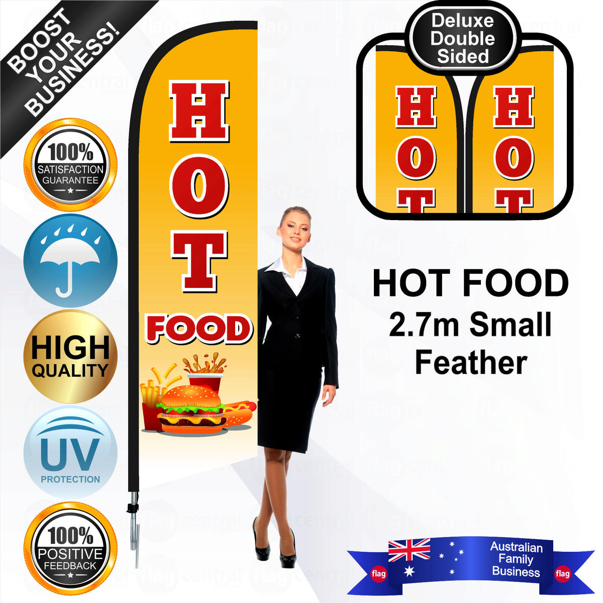 HOT FOOD Feather Flag - Bundle