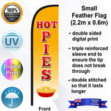 HOT PIES Feather Flag - Front