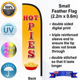 HOT PIES Feather Flag - Rear