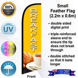BREAKFAST Feather Flag - Front