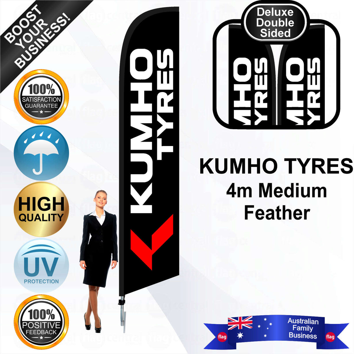 KUMHO TYRES Feather Flag - Bundle