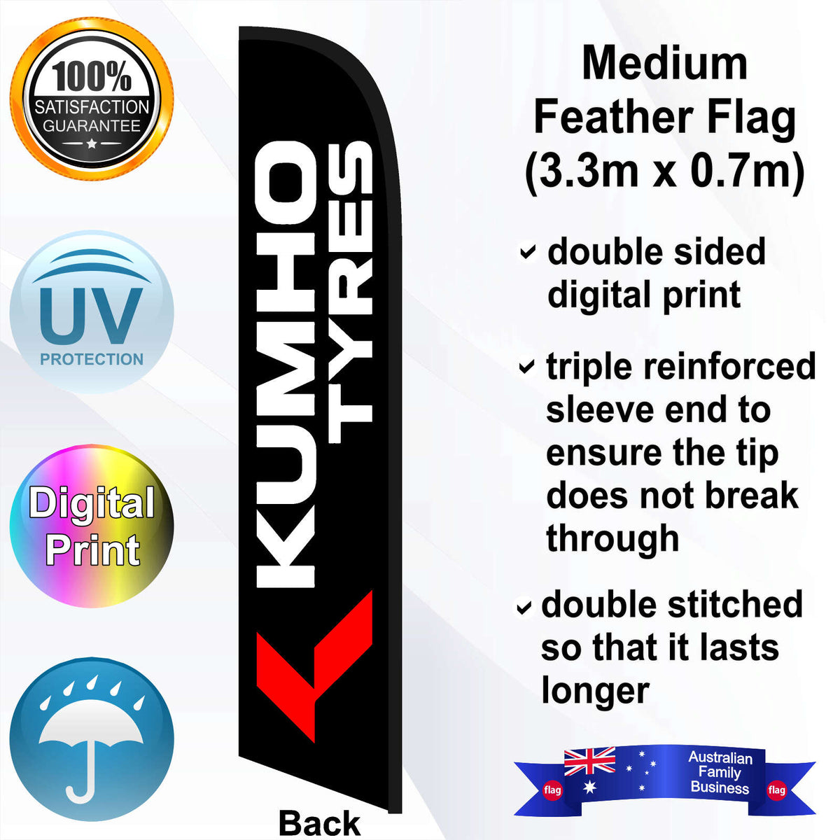 KUMHO TYRES Feather Flag - Rear