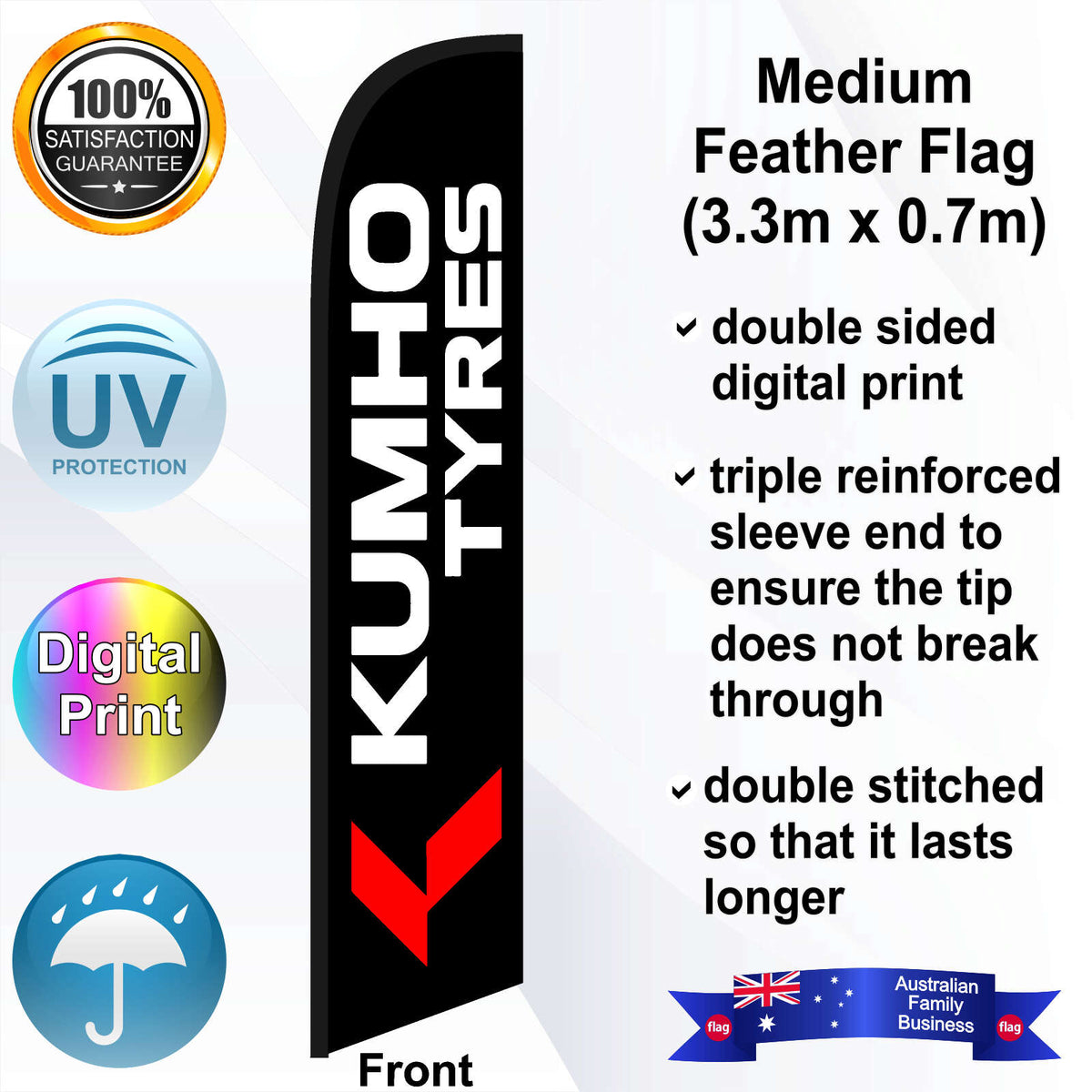 KUMHO TYRES Feather Flag - Front