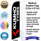 KUMHO TYRES Feather Flag - Front