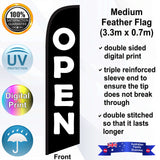 OPEN Feather Flag - Front