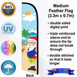 SANTA SINGLET Feather Flag - Rear