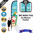 WE WISH YOU A MERRY CHRISTMAS AND A HAPPY NEW YEAR Feather Flag - Bundle