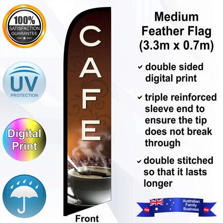CAFE Feather Flag - Front