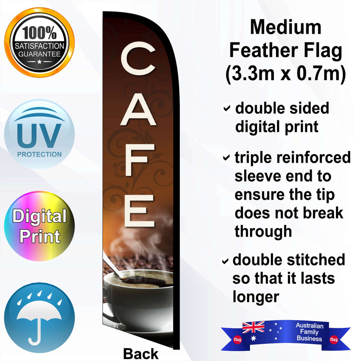 CAFE Feather Flag - Rear