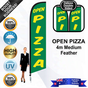 OPEN PIZZA Feather Flag - Bundle