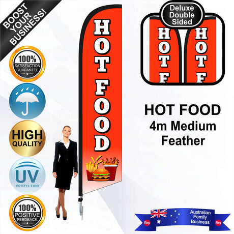 HOT FOOD Feather Flag - Bundle