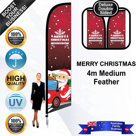 MERRY CHRISTMAS Feather Flag - Bundle