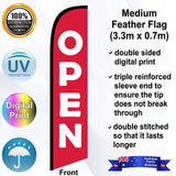 OPEN Feather Flag - Front