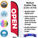 OPEN Feather Flag - Rear