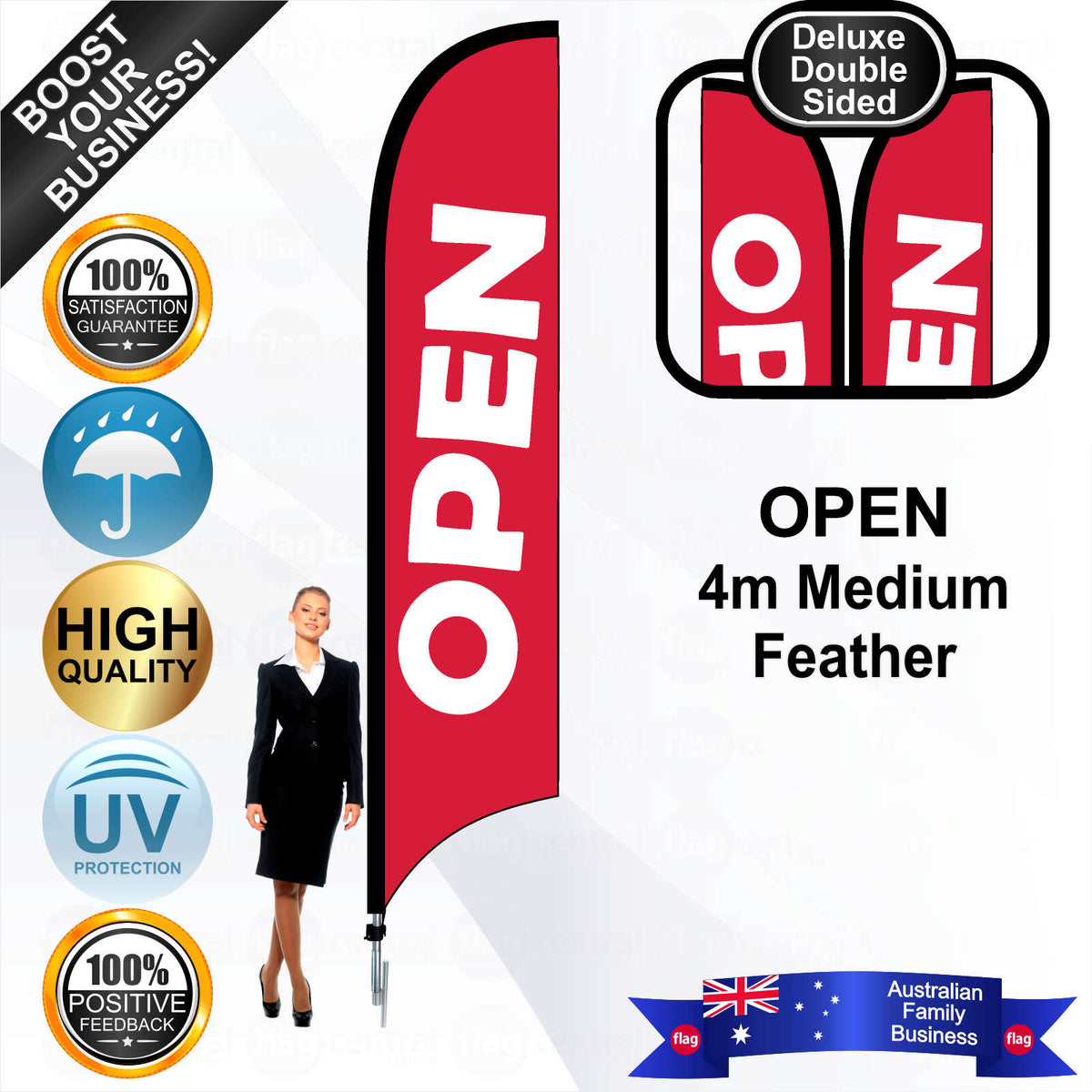 OPEN Feather Flag - Bundle