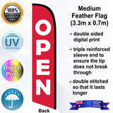 OPEN Feather Flag - Rear