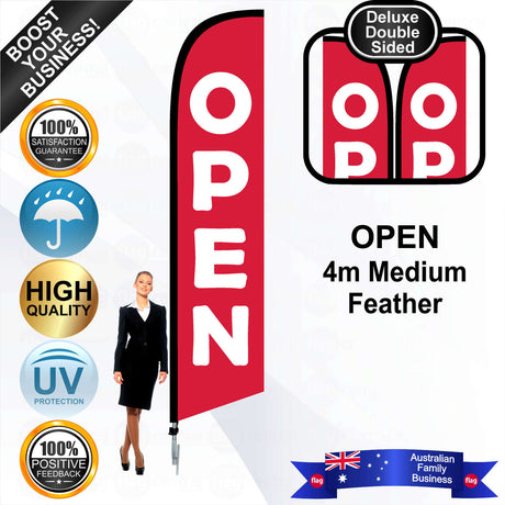 OPEN Feather Flag - Bundle
