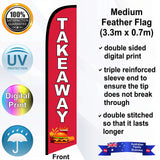 TAKEAWAY Feather Flag - Front