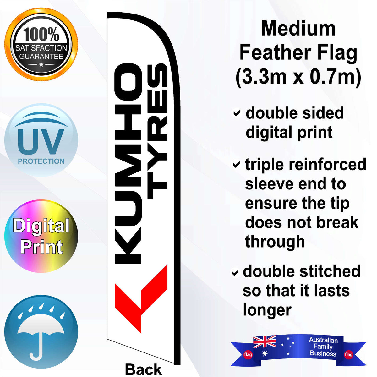 KUMHO TYRES Feather Flag - Rear