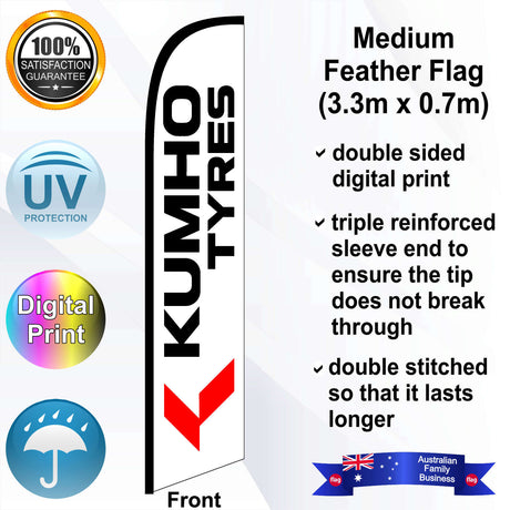 KUMHO TYRES Feather Flag - Front