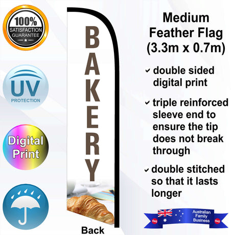 BAKERY Feather Flag - Rear