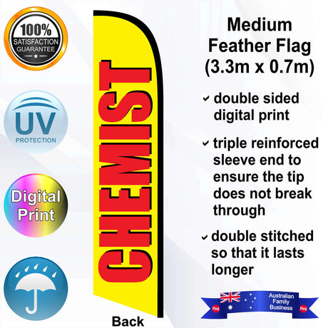 CHEMIST Feather Flag - Rear