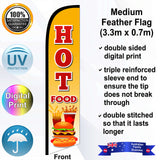 HOT FOOD Feather Flag - Front