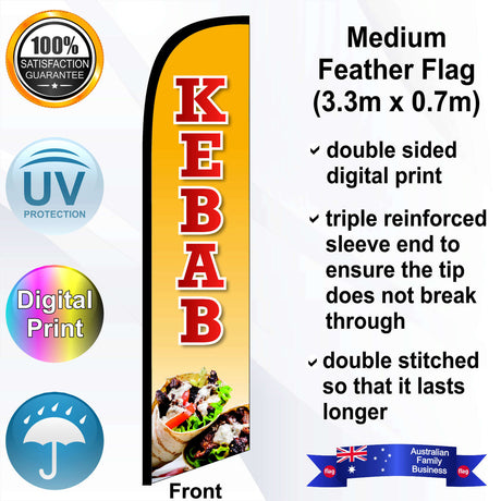 KEBAB Feather Flag - Front