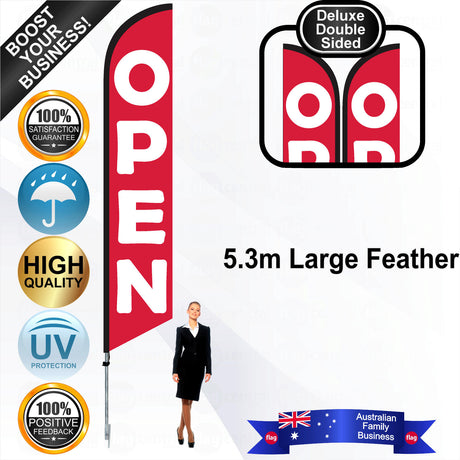 OPEN Feather Flag - Bundle