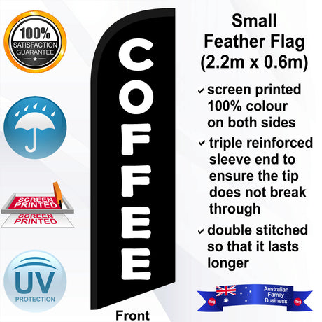 COFFEE Feather Flag - Front