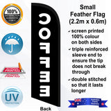 COFFEE Feather Flag - Rear