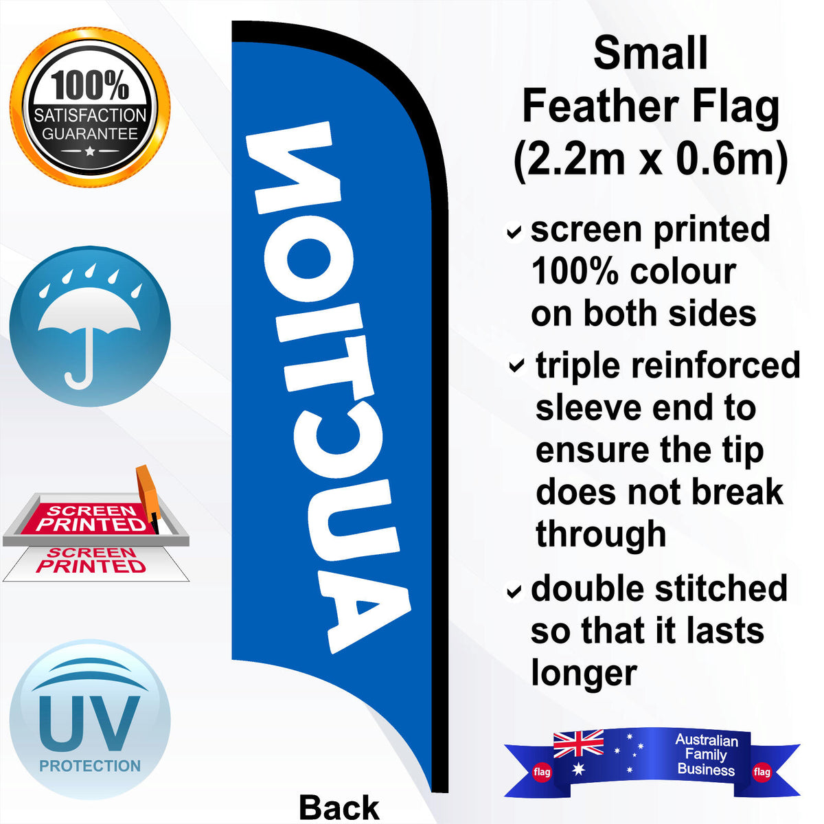 AUCTION Feather Flag - Rear