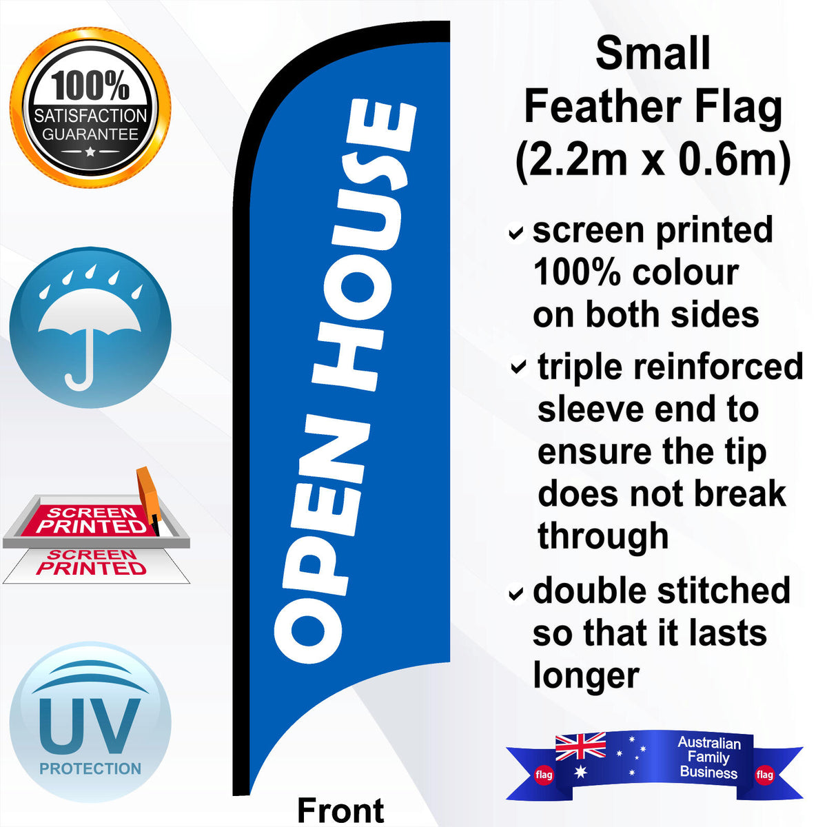 OPEN HOUSE Feather Flag - Front