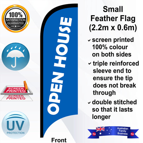 OPEN HOUSE Feather Flag - Front