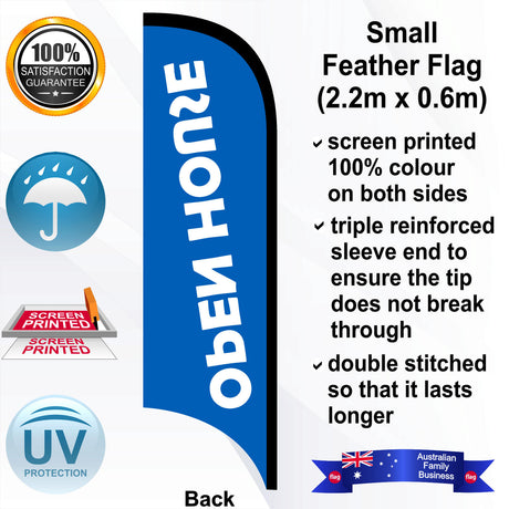 OPEN HOUSE Feather Flag - Rear
