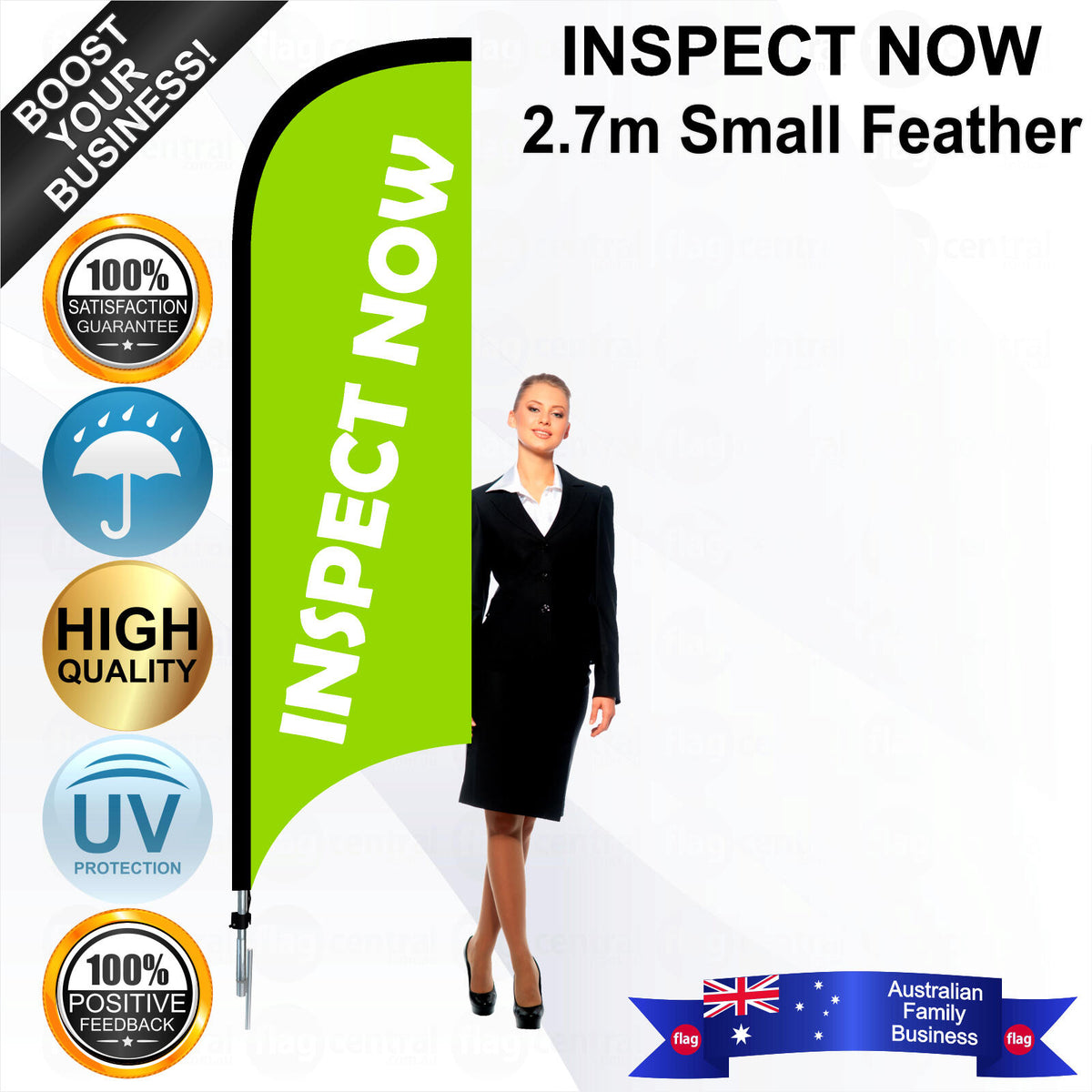 INSPECT NOW Feather Flag - Bundle