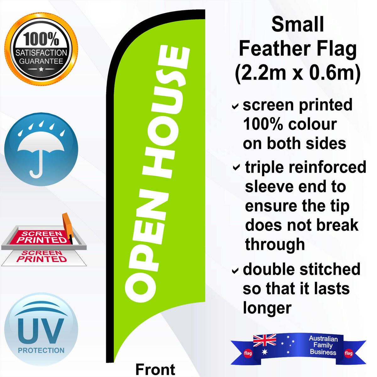 OPEN HOUSE Feather Flag - Front