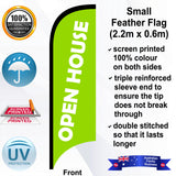 OPEN HOUSE Feather Flag - Front