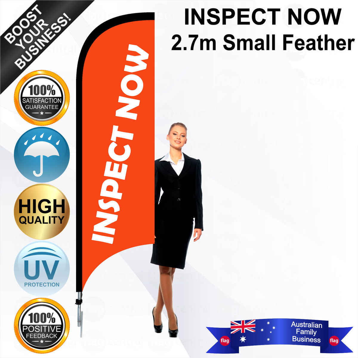 INSPECT NOW Feather Flag - Bundle
