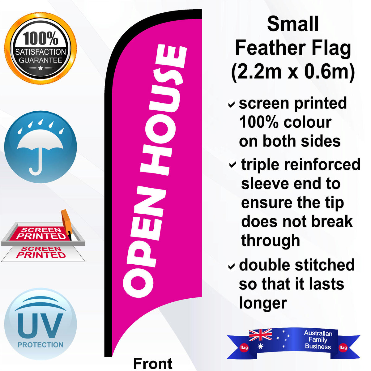 OPEN HOUSE Feather Flag - Front