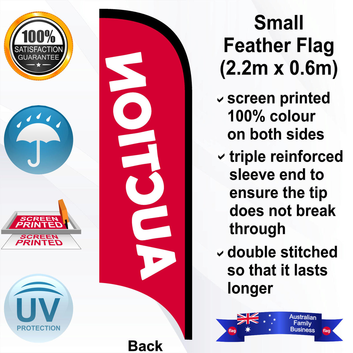 AUCTION Feather Flag - Rear