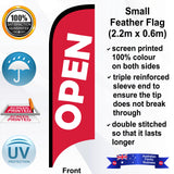 OPEN Feather Flag - Front