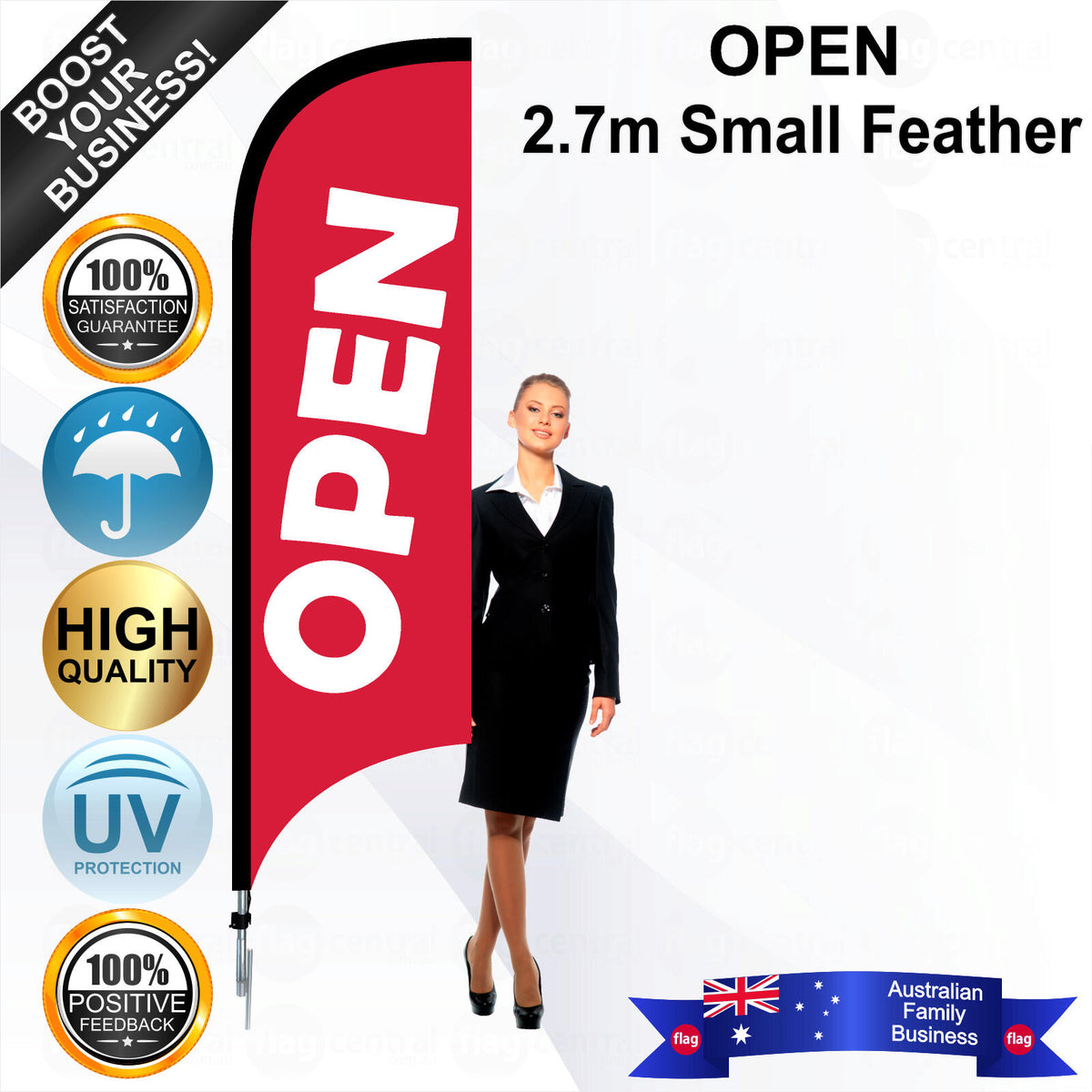 OPEN Feather Flag - Bundle