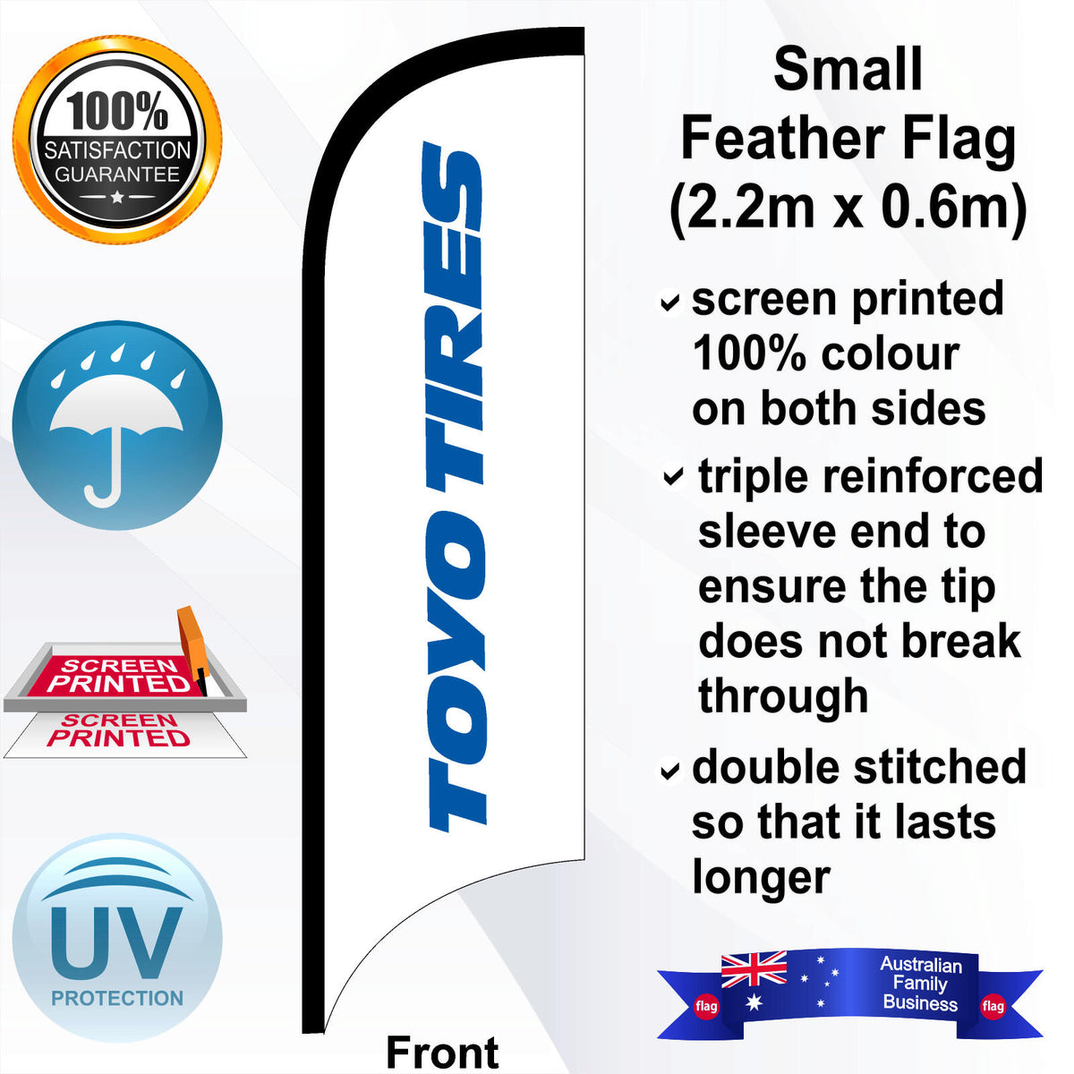 TOYO TIRES CONCAVE Feather Flag - Front
