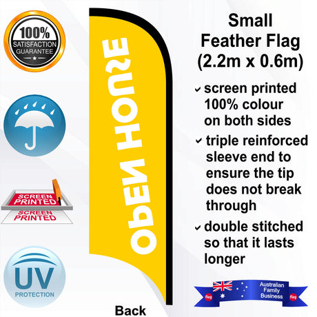 OPEN HOUSE Feather Flag - Rear