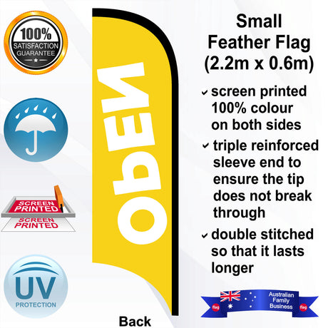 OPEN Feather Flag - Rear