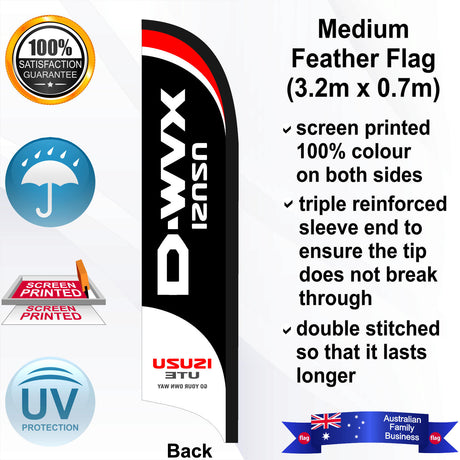 ISUZU D-MAX Feather Flag - Rear