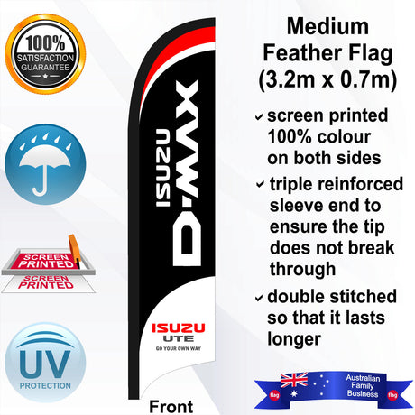 ISUZU D-MAX Feather Flag - Front
